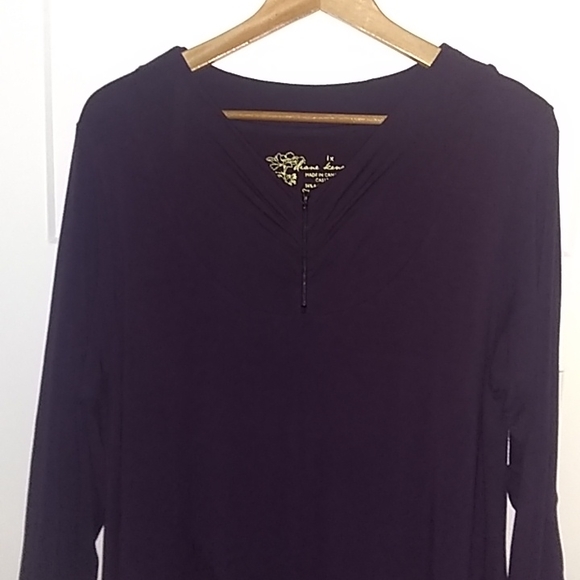 Diane Kennedy Purple Tunic Size 1X - Picture 3 of 8